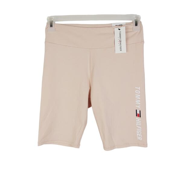 Tommy Hilfiger Sport pink high rise athletic biker shorts size medium - Picture 1 of 7